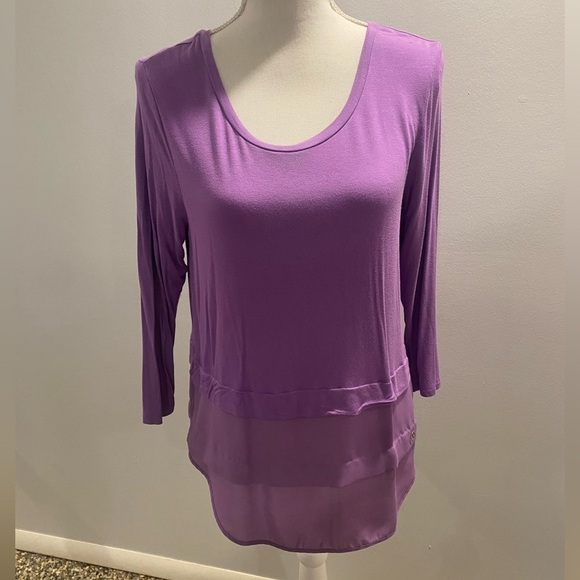 {Michael Michael Kors} Blouse with Layered-Hem - Picture 1 of 4